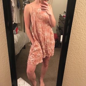 Pink floral patterned dress